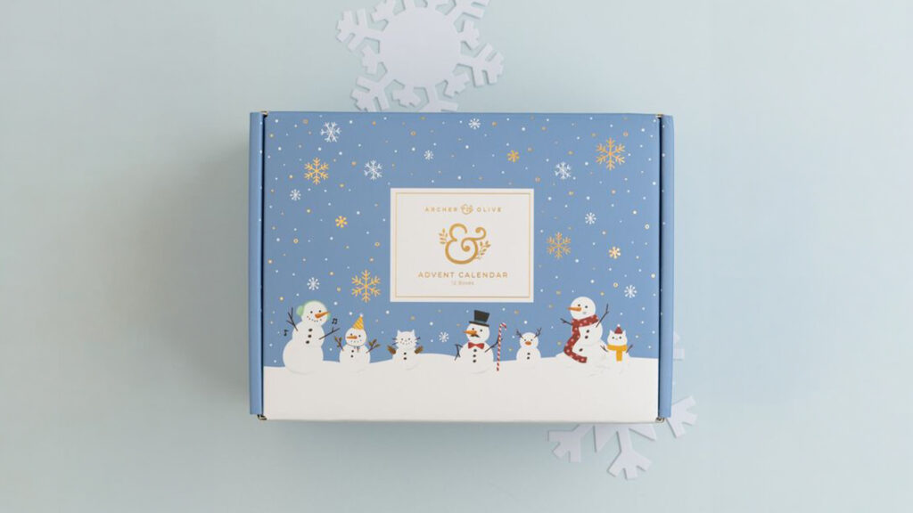 雪や星で上品に表現したパッケージ