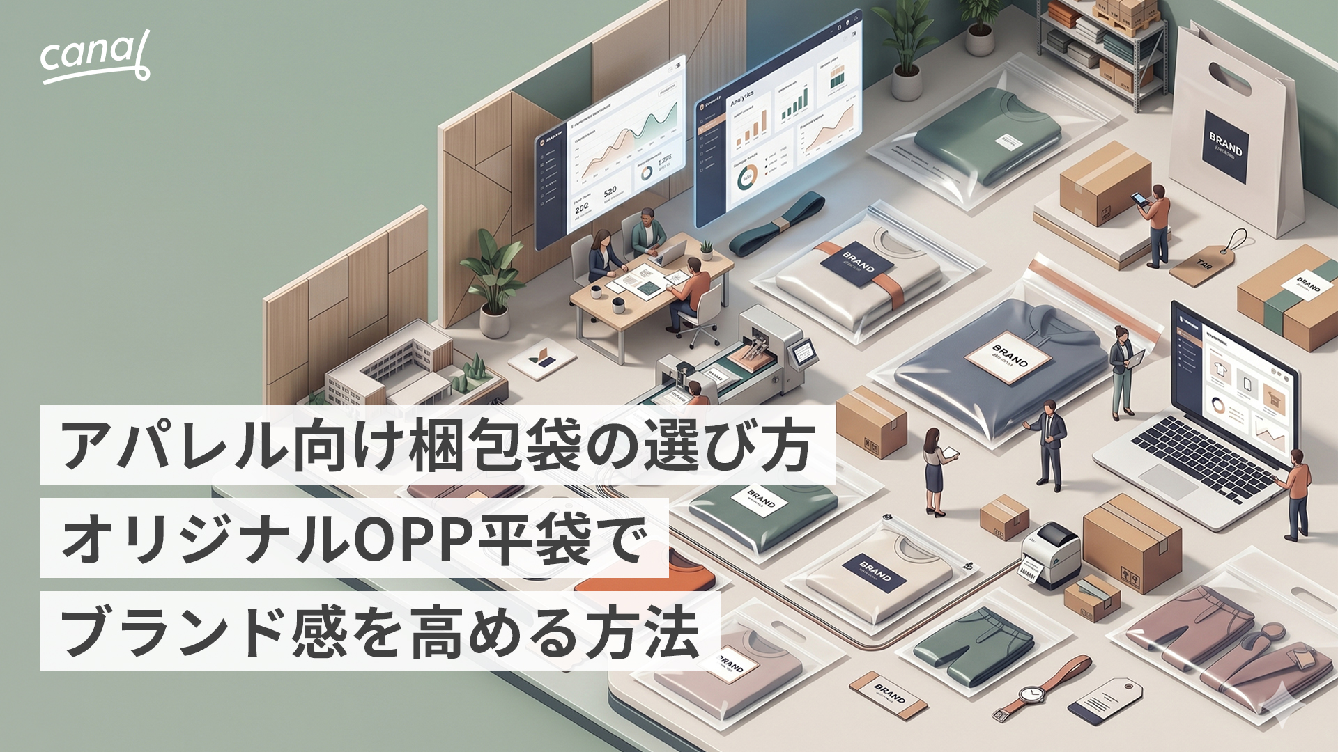 アパレル向け梱包袋の選び方｜オリジナルOPP平袋でブランド感を高める方法