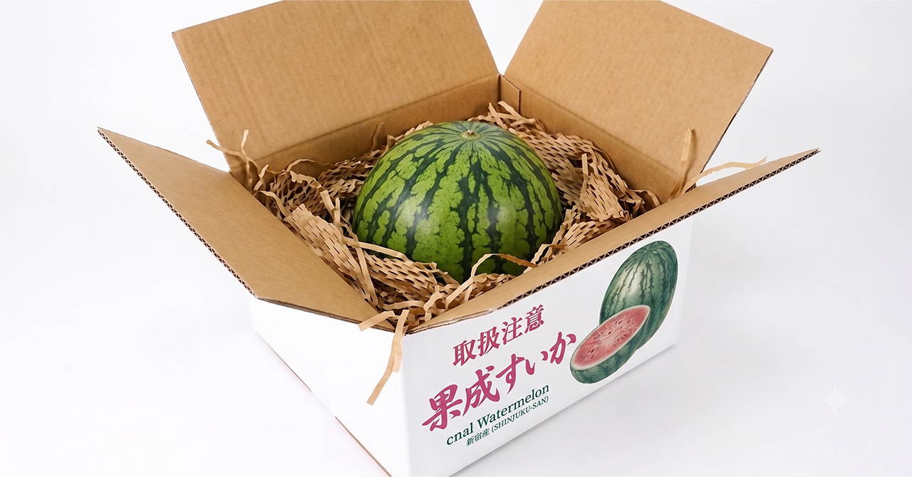 スイカ発送用ダンボールをオリジナル製作｜輸送中の破損を防ぎ、産地ブランドを伝える箱とは？